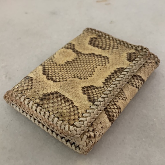 Vintage White Python Tri-Fold Wallet - Picture 2 of 3